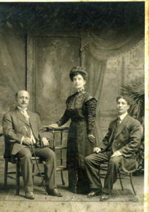 Naoum Mokarzel, his wife Rose, and her brother Asad. ca. 1911